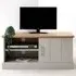 Kendal Small TV Unit with Storage - Grey, Oak