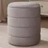 Klara Storage Stool with Hidden Compartment - Grey, Velvet
