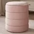 Klara Storage Stool with Hidden Compartment - Pink, Velvet
