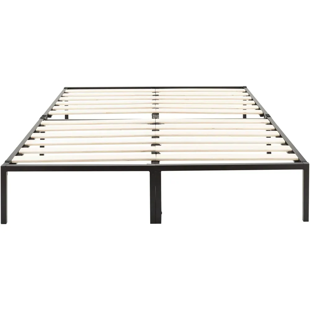 Kore Double Platform Bed Frame - Black, Metal
