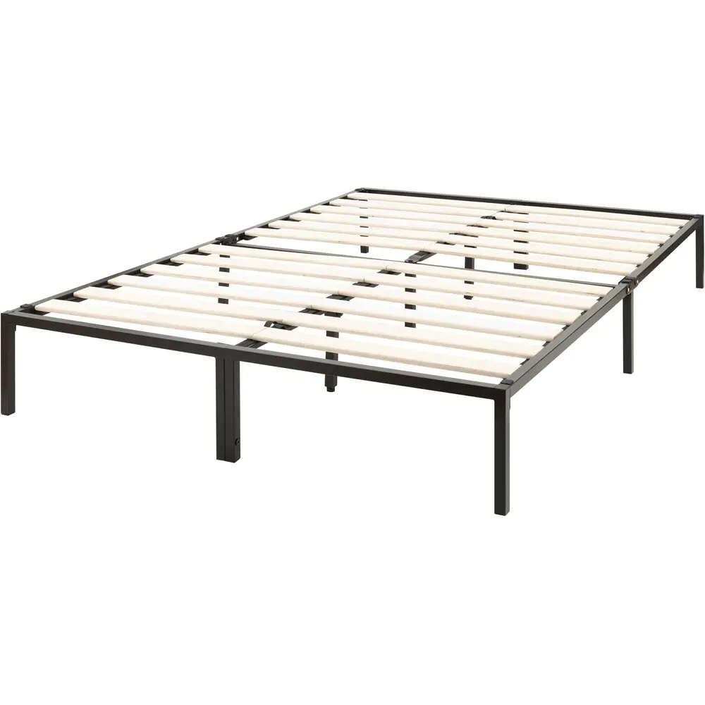 Kore Double Platform Bed Frame - Black, Metal