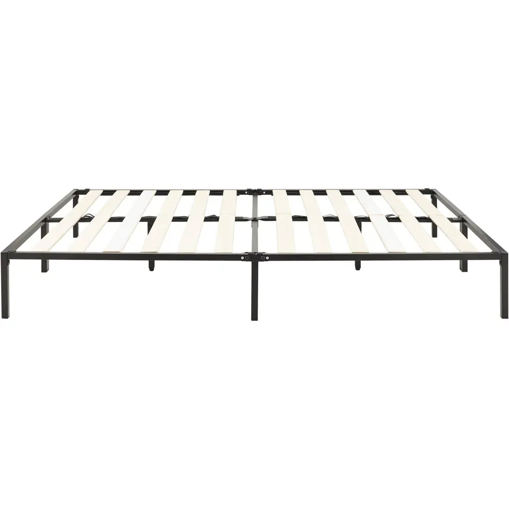 Kore Double Platform Bed Frame - Black, Metal