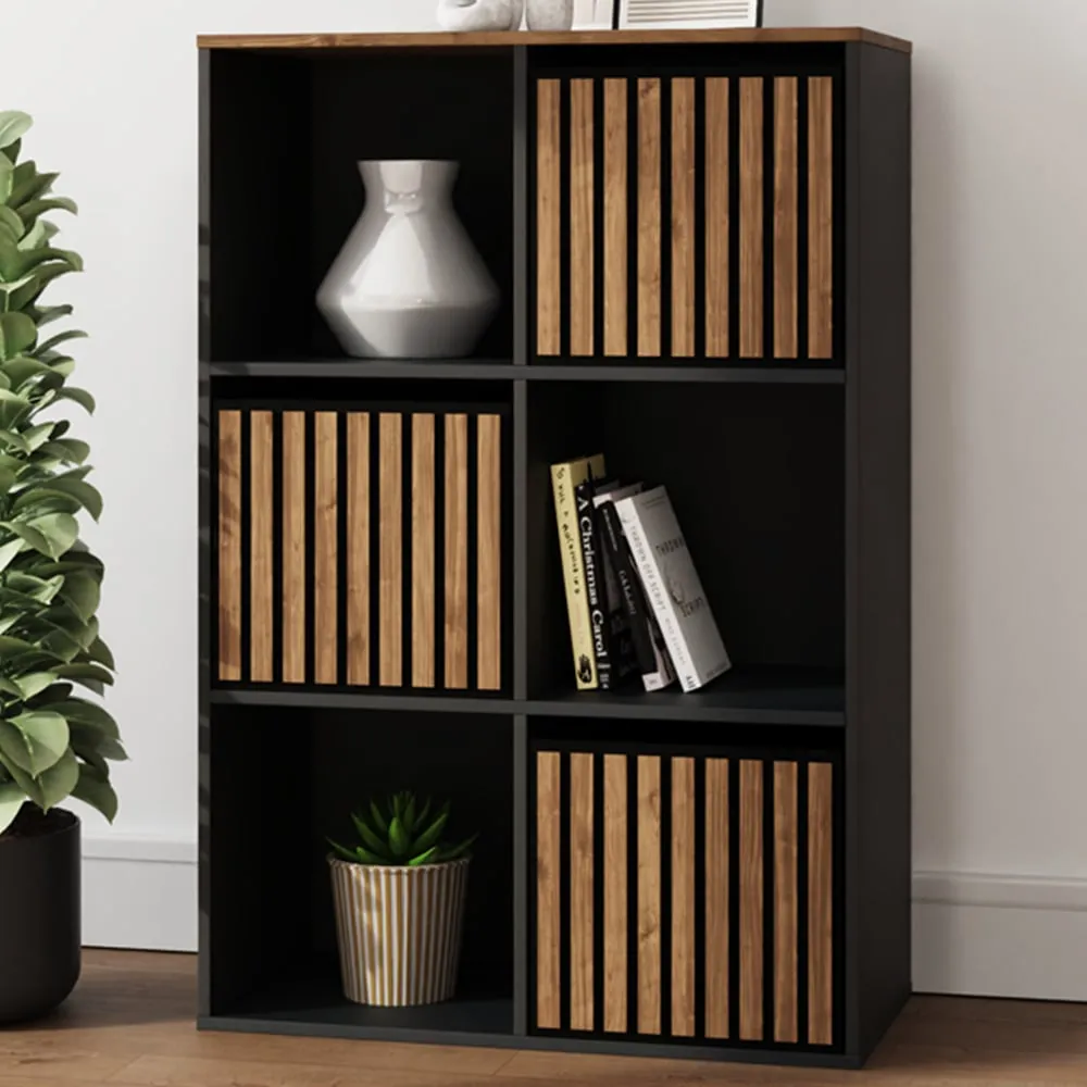 Kube 3 Drawer 3 Shelf Storage Unit - Black, Walnut
