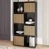 Kube 4 Drawer 4 Shelf Storage Unit - Black, Oak