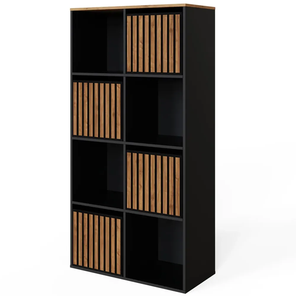 Kube 4 Drawer 4 Shelf Storage Unit - Black, Walnut