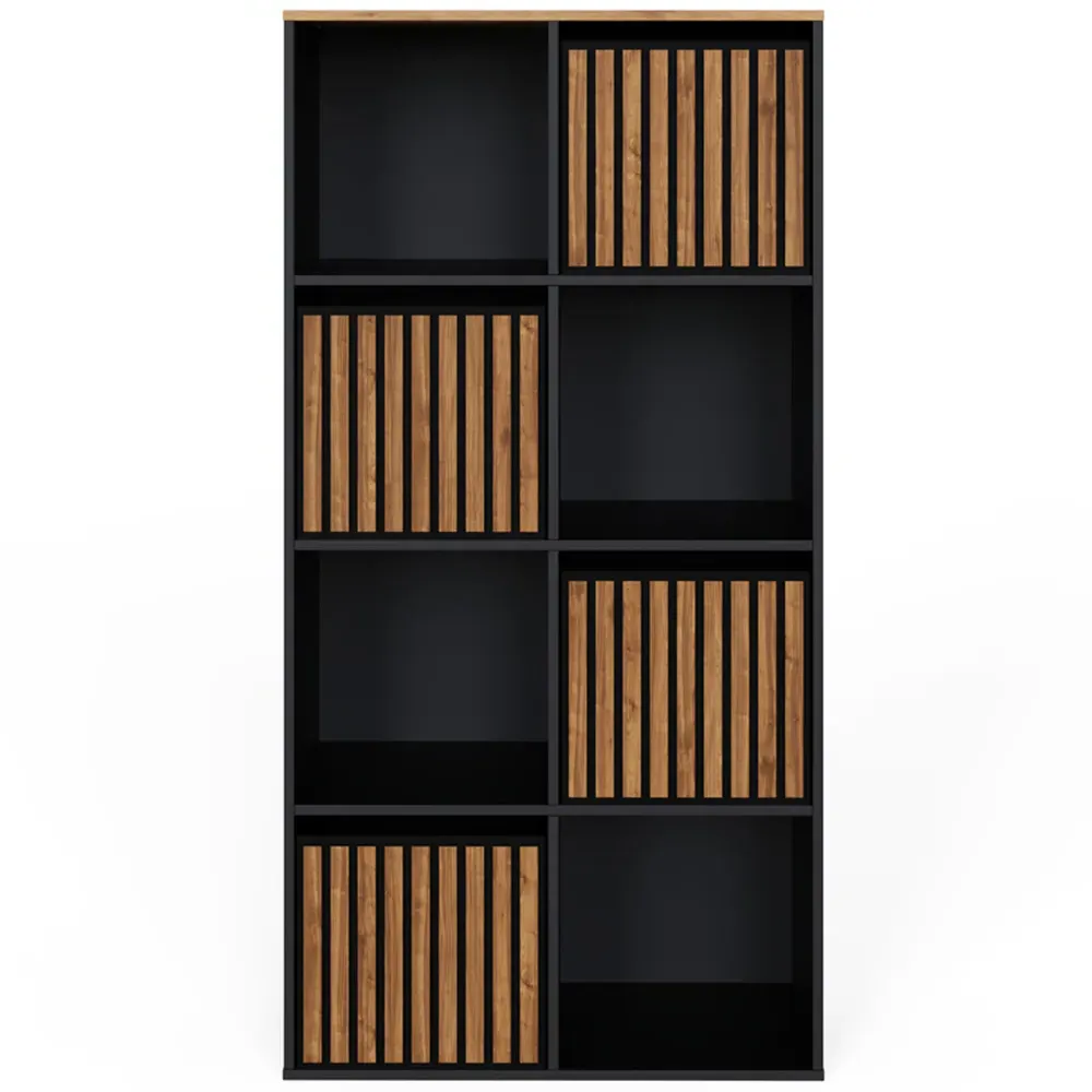 Kube 4 Drawer 4 Shelf Storage Unit - Black, Walnut