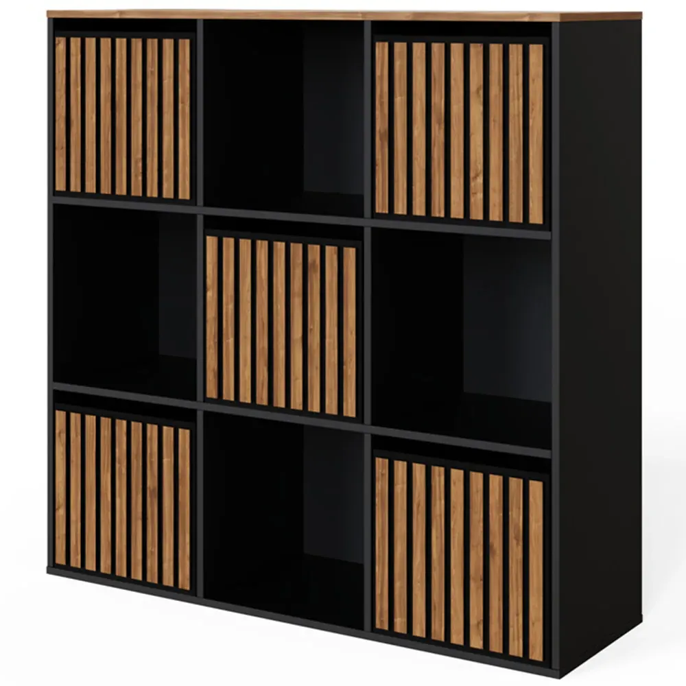 Kube 5 Drawer 4 Shelf Storage Unit - Black, Walnut