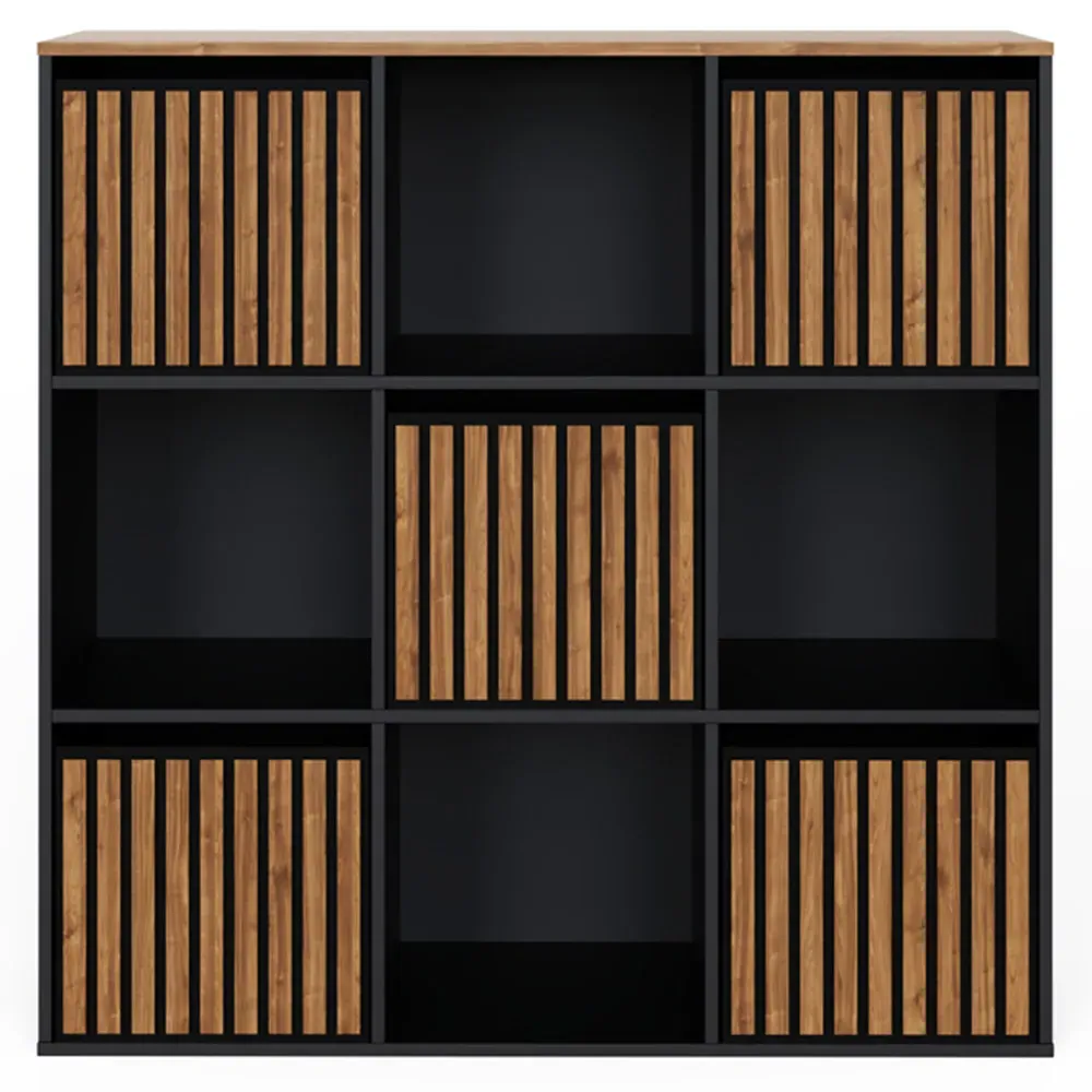 Kube 5 Drawer 4 Shelf Storage Unit - Black, Walnut