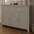 Lancaster 3 Door 2 Drawer Large Sideboard - Grey, Oak