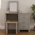 Lancaster 3 Drawer Dressing Table Set with Mirror - Grey