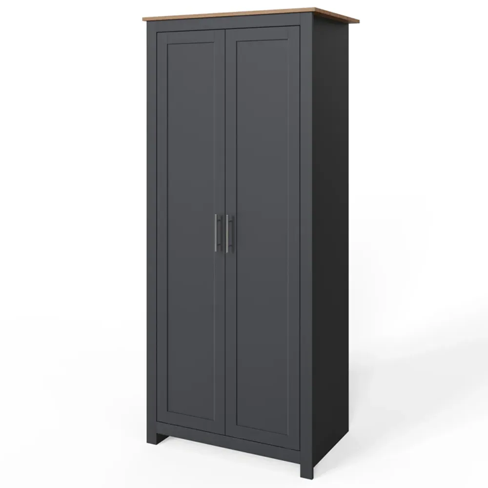 Lancaster 3 Piece Bedroom Furniture Set - Blue, Oak