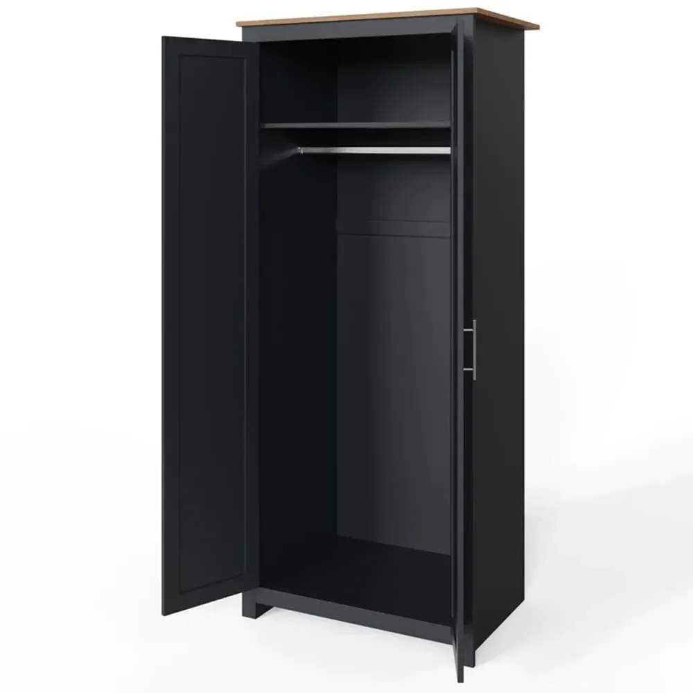 Lancaster 3 Piece Bedroom Furniture Set - Blue, Oak