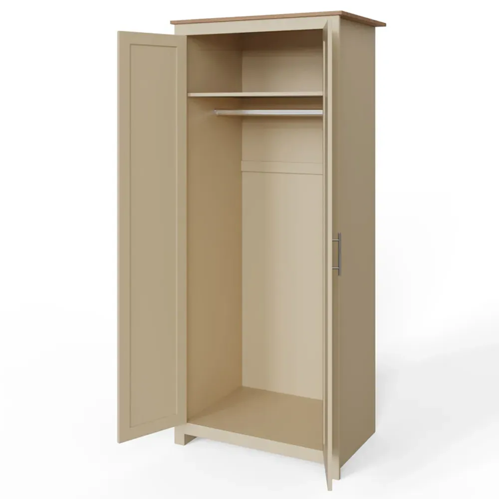 Lancaster 3 Piece Bedroom Furniture Set - Cream, Oak