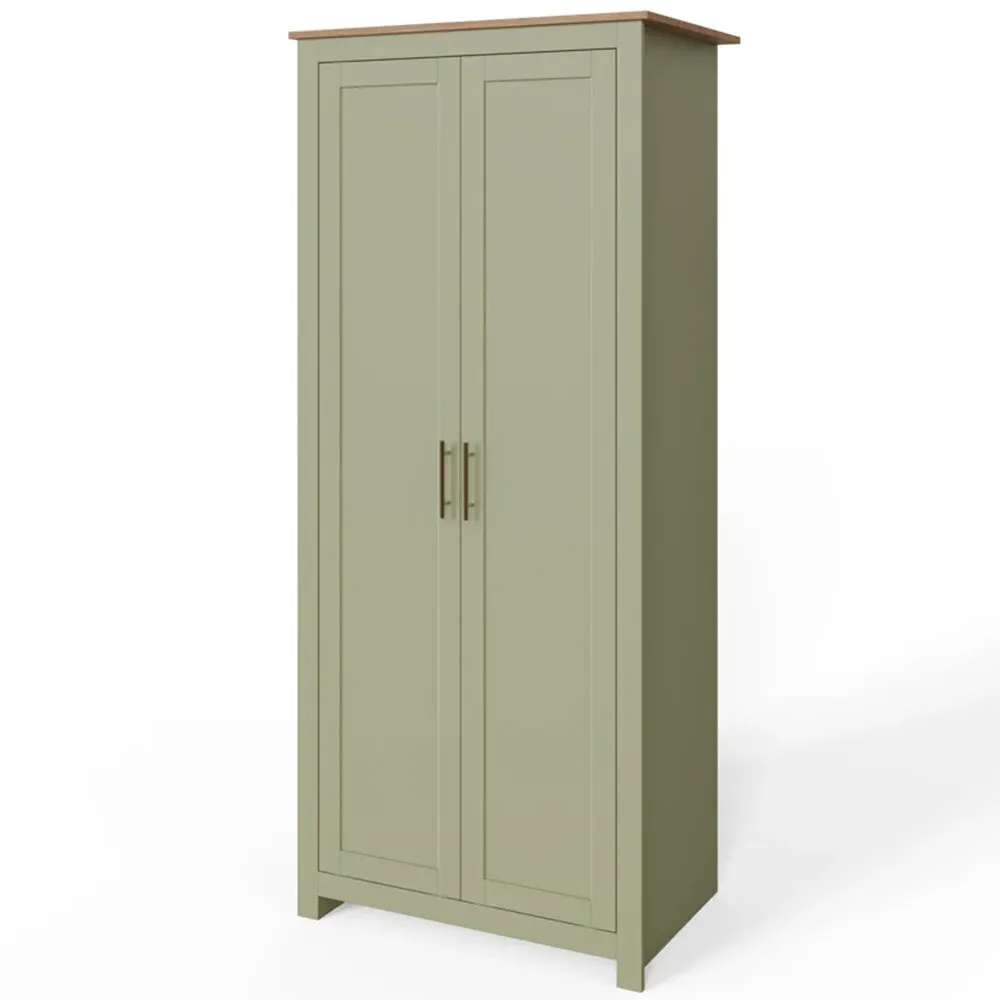 Lancaster 3 Piece Bedroom Furniture Set - Green, Oak