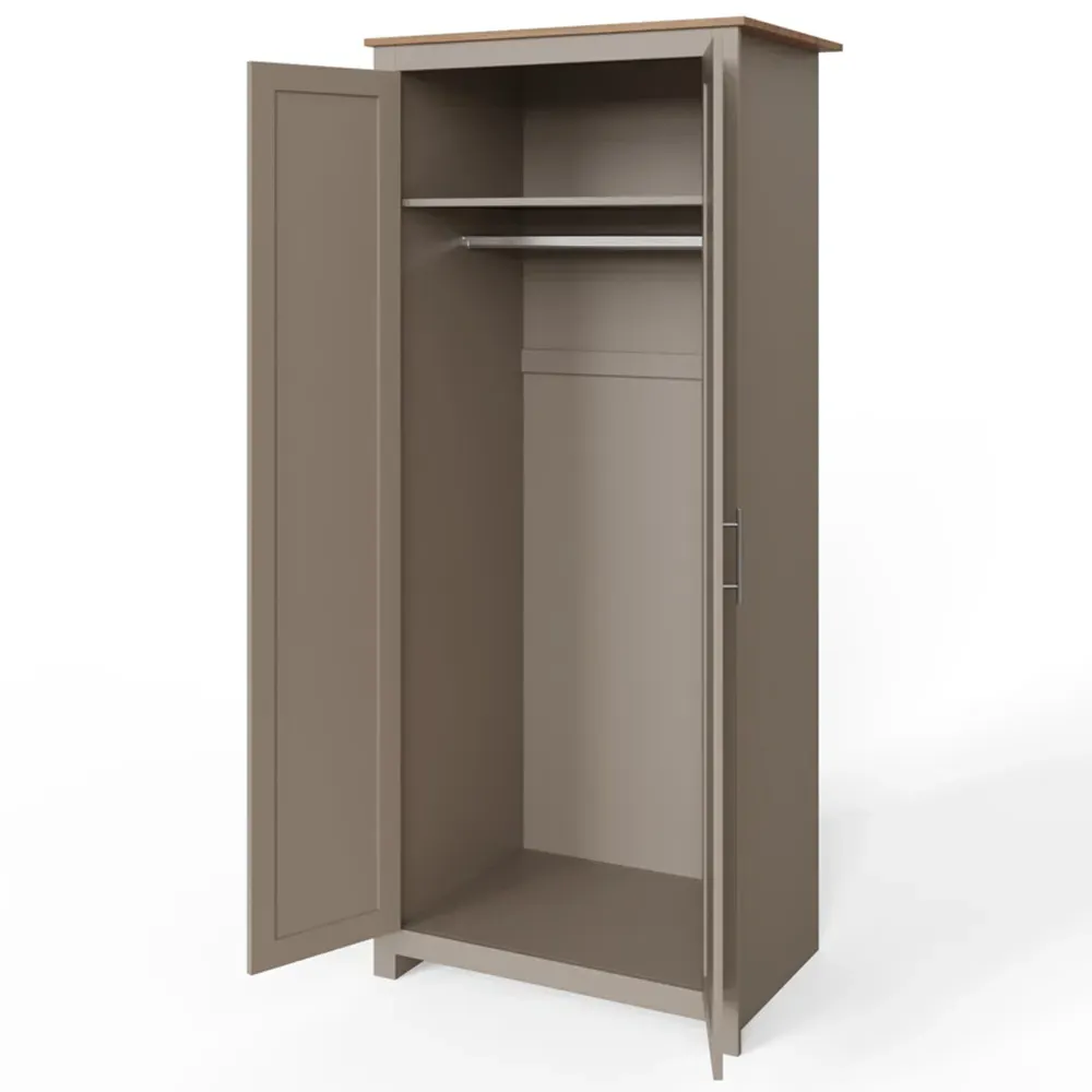 Lancaster 3 Piece Bedroom Furniture Set - Grey, Oak