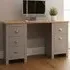 Lancaster 4 Drawer Study Desk - Grey, Oak
