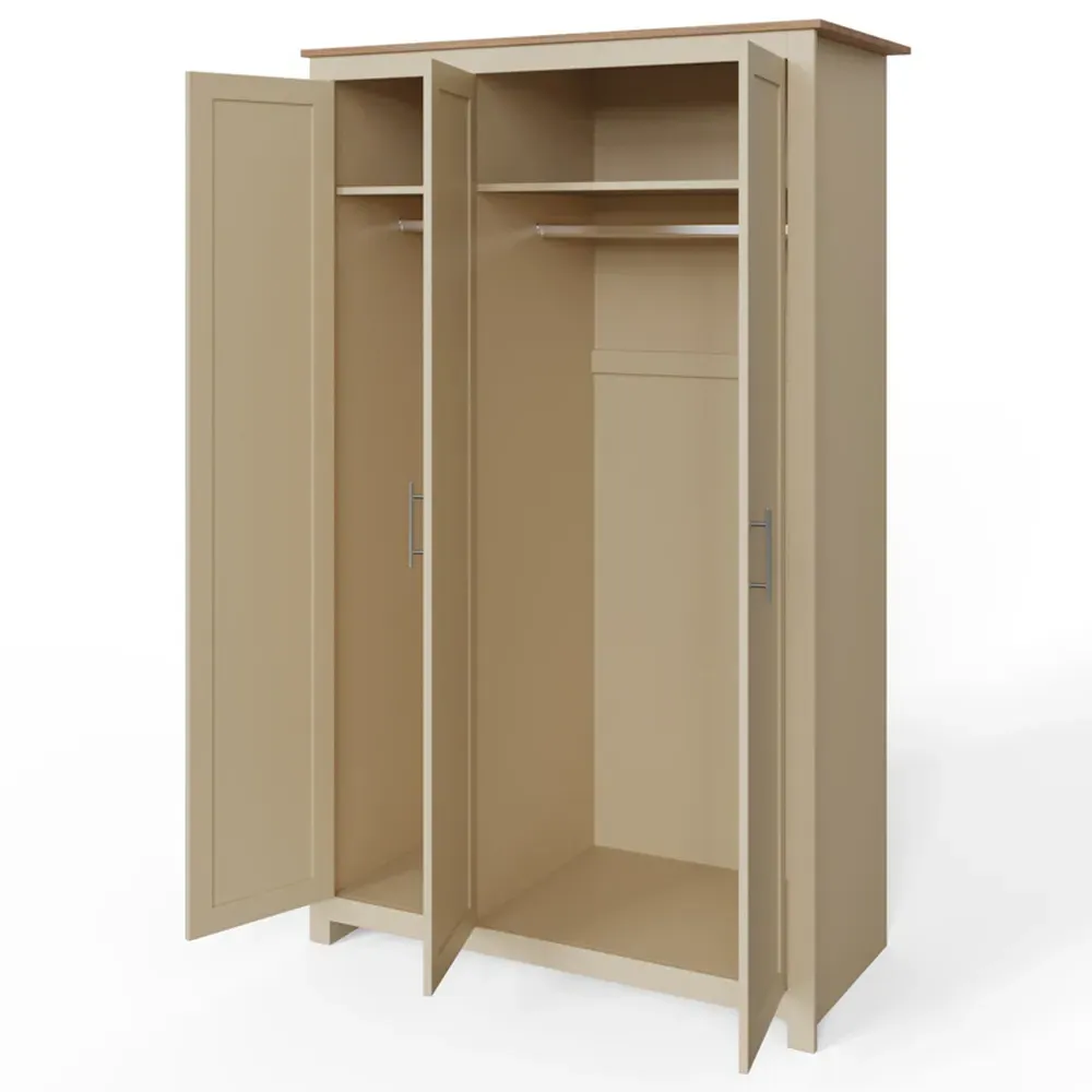 Lancaster 4 Piece Bedroom Furniture Set - Cream, Oak