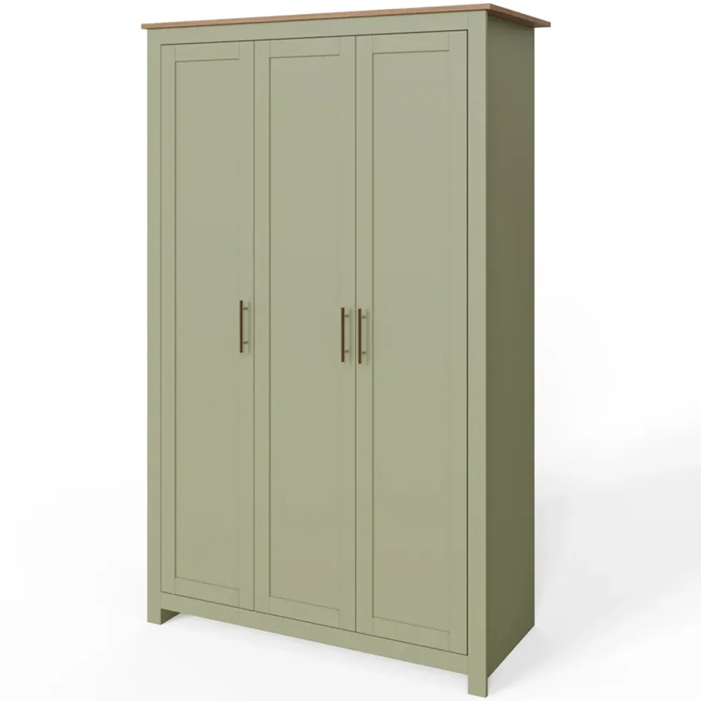 Lancaster 4 Piece Bedroom Furniture Set - Green, Oak