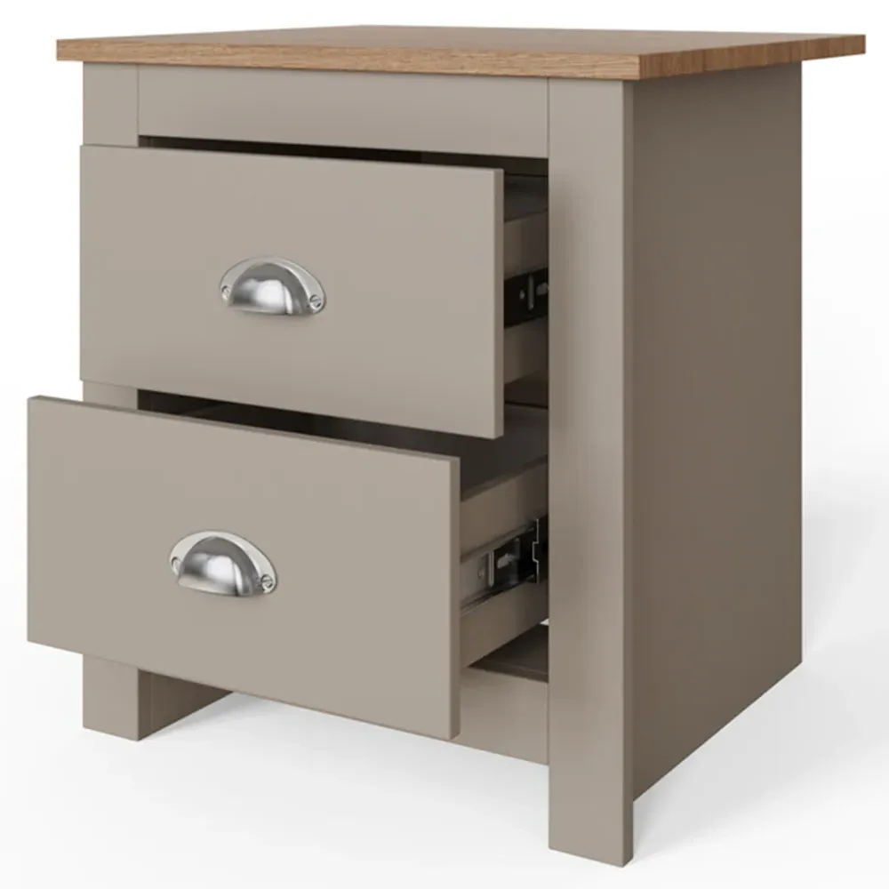 Lancaster 4 Piece Bedroom Furniture Set - Grey, Oak