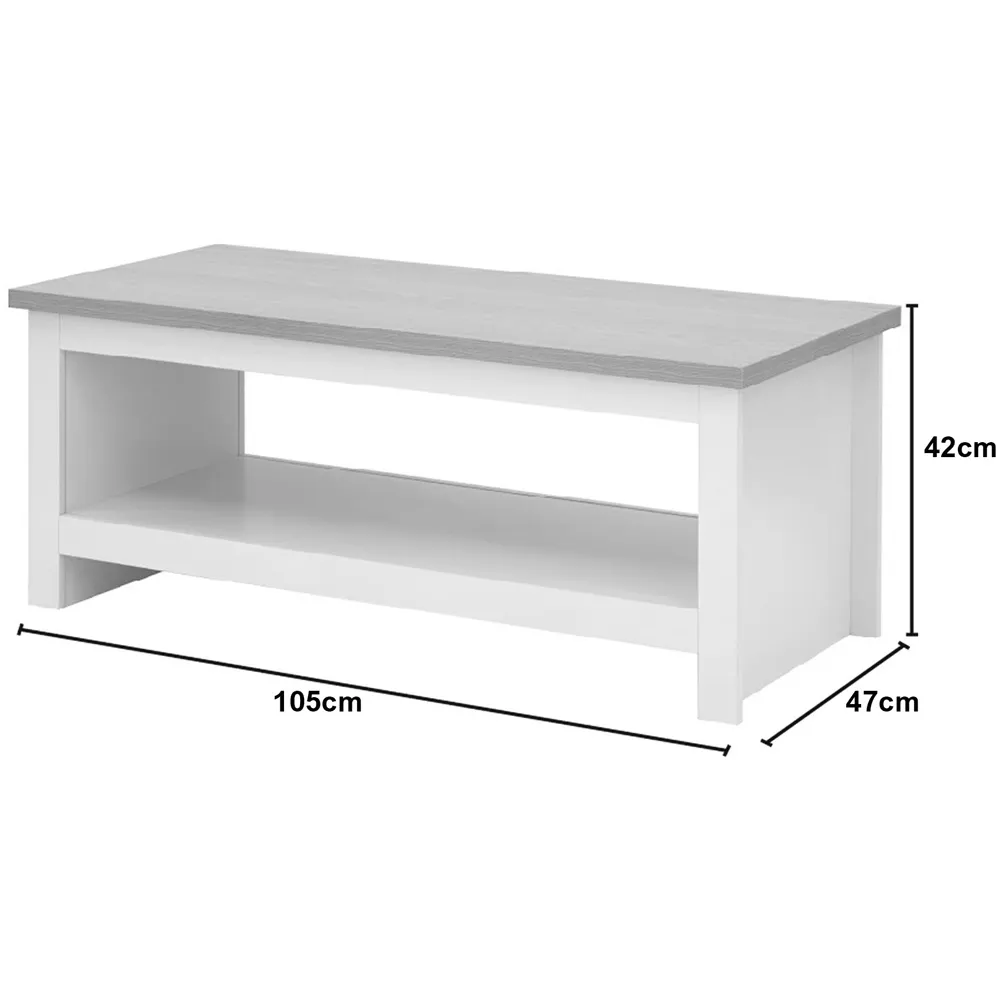 Lancaster Coffee Table - Grey, Oak