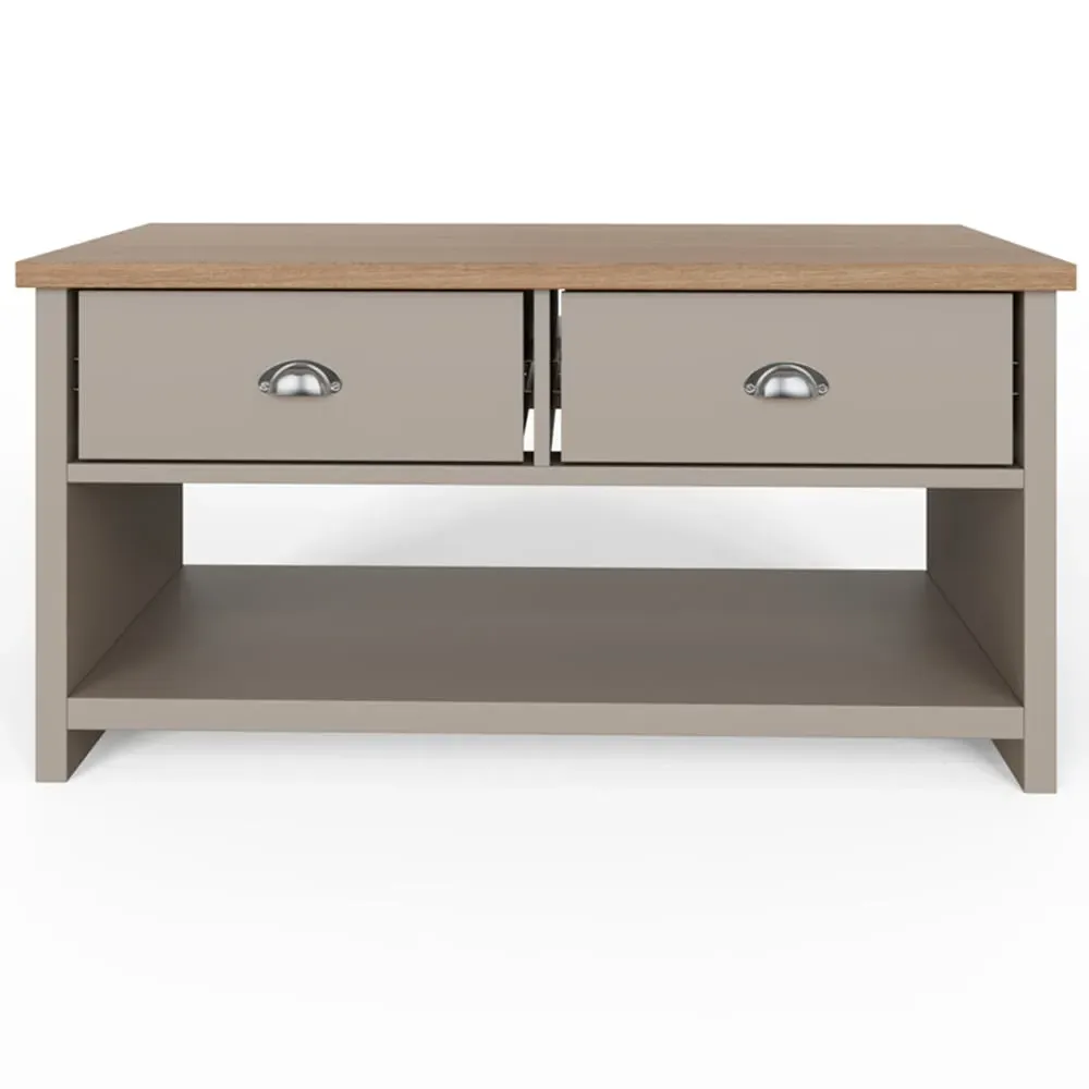 Lancaster Coffee Table with Storage - Grey, Oak