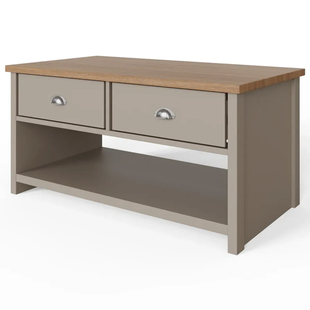 Lancaster Coffee Table with Storage - Grey, Oak