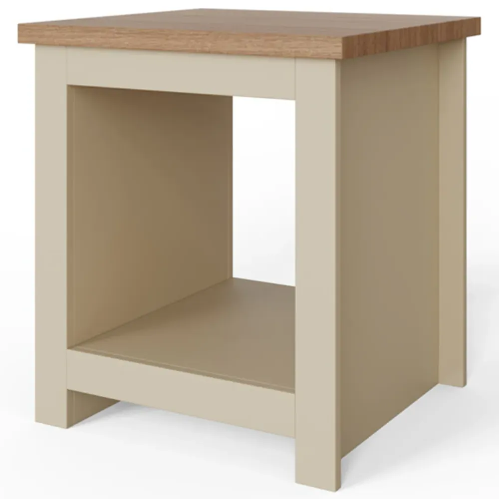 Lancaster Side Table - Cream, Oak