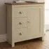Lancaster Single Door 3 Drawer Sideboard - Cream, Oak