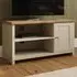Lancaster Single Door Small TV Cabinet - Cream, Oak