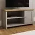 Lancaster Single Door Small TV Cabinet - Grey, Oak