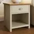Lancaster Single Drawer Lamp Table - Cream, Oak