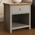 Lancaster Single Drawer Lamp Table - Grey, Oak