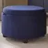 Leylani Tray Table Storage Stool - Blue, Velvet