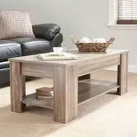 Lift Up Coffee Table with Storage - Walnut