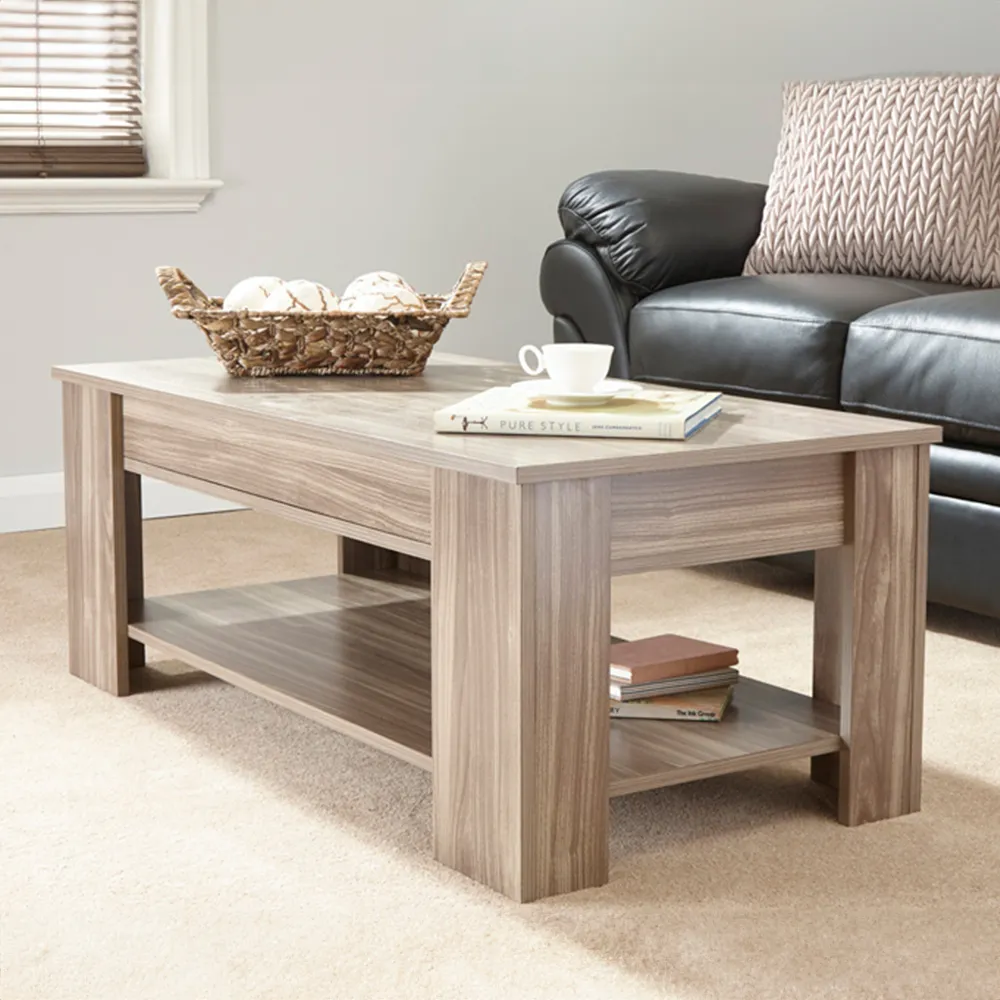 Lift Up Coffee Table with Storage - Walnut image