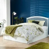 Madrid Double Ottoman Bed with Storage - White