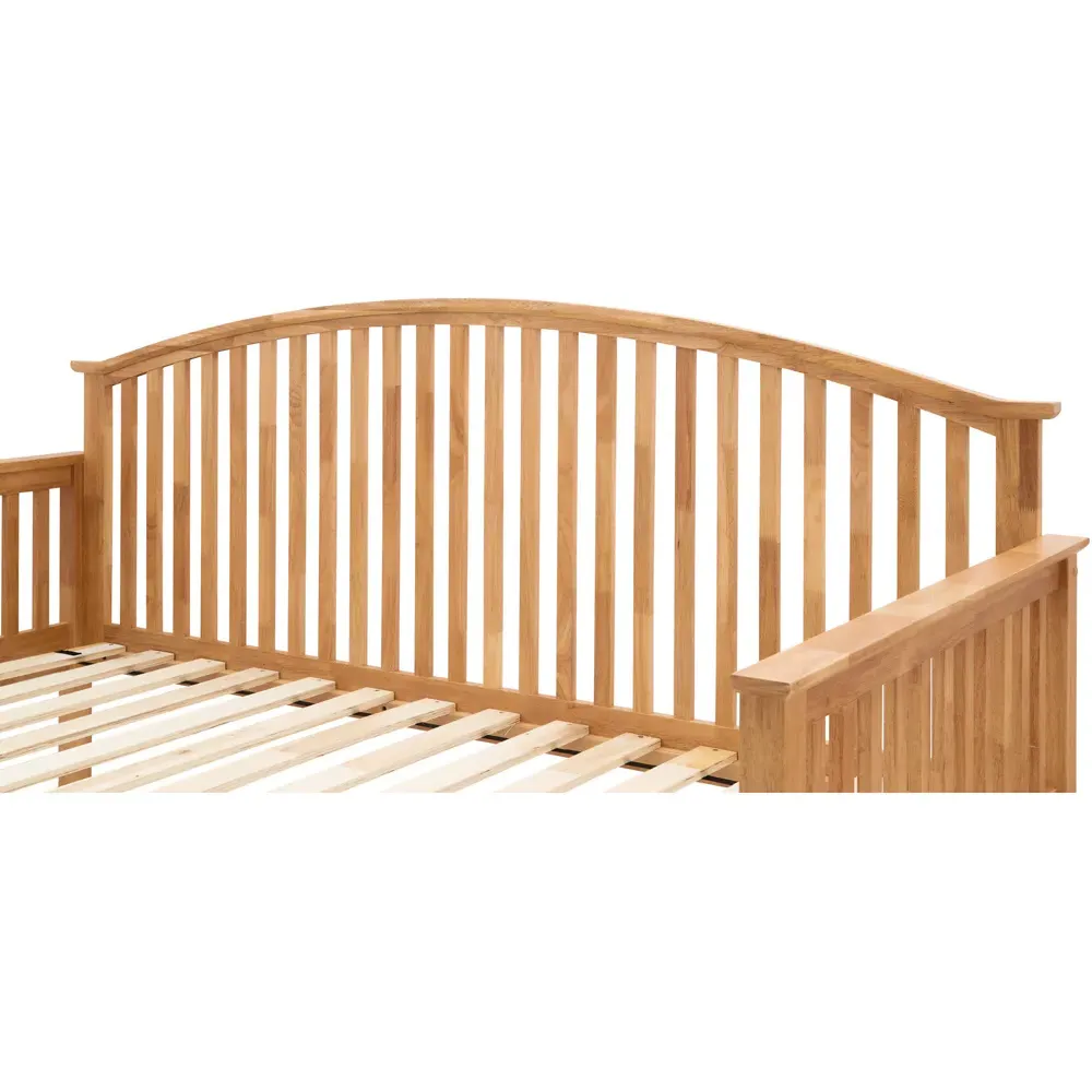 Madrid Single Day Bed - Brown, Oak Wood