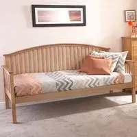 Madrid Single Day Bed - Brown, Oak Wood