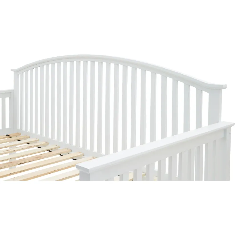 Madrid Single Day Bed - White, Wood