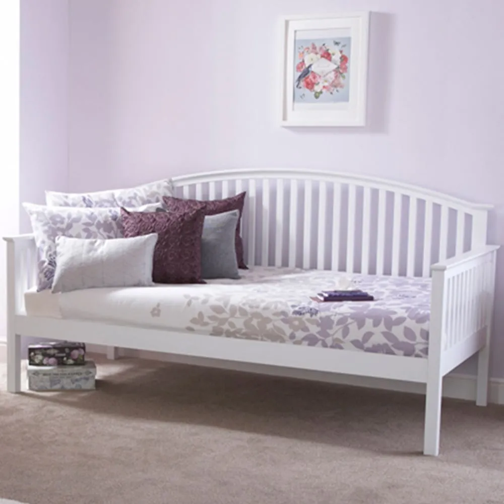 Madrid Single Day Bed - White, Wood