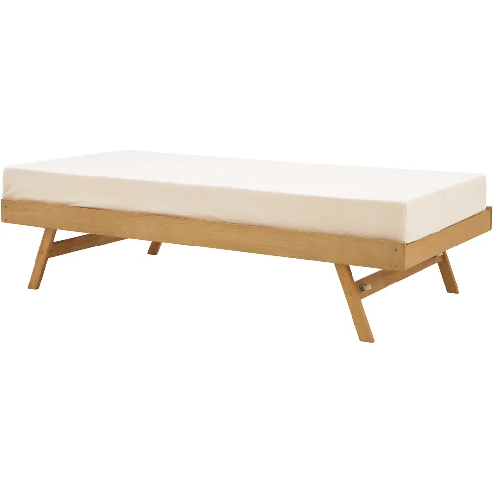 Madrid Wooden Trundle Day Bed - Brown, Oak