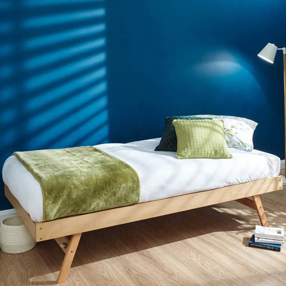 Madrid Wooden Trundle Day Bed - Brown, Oak image