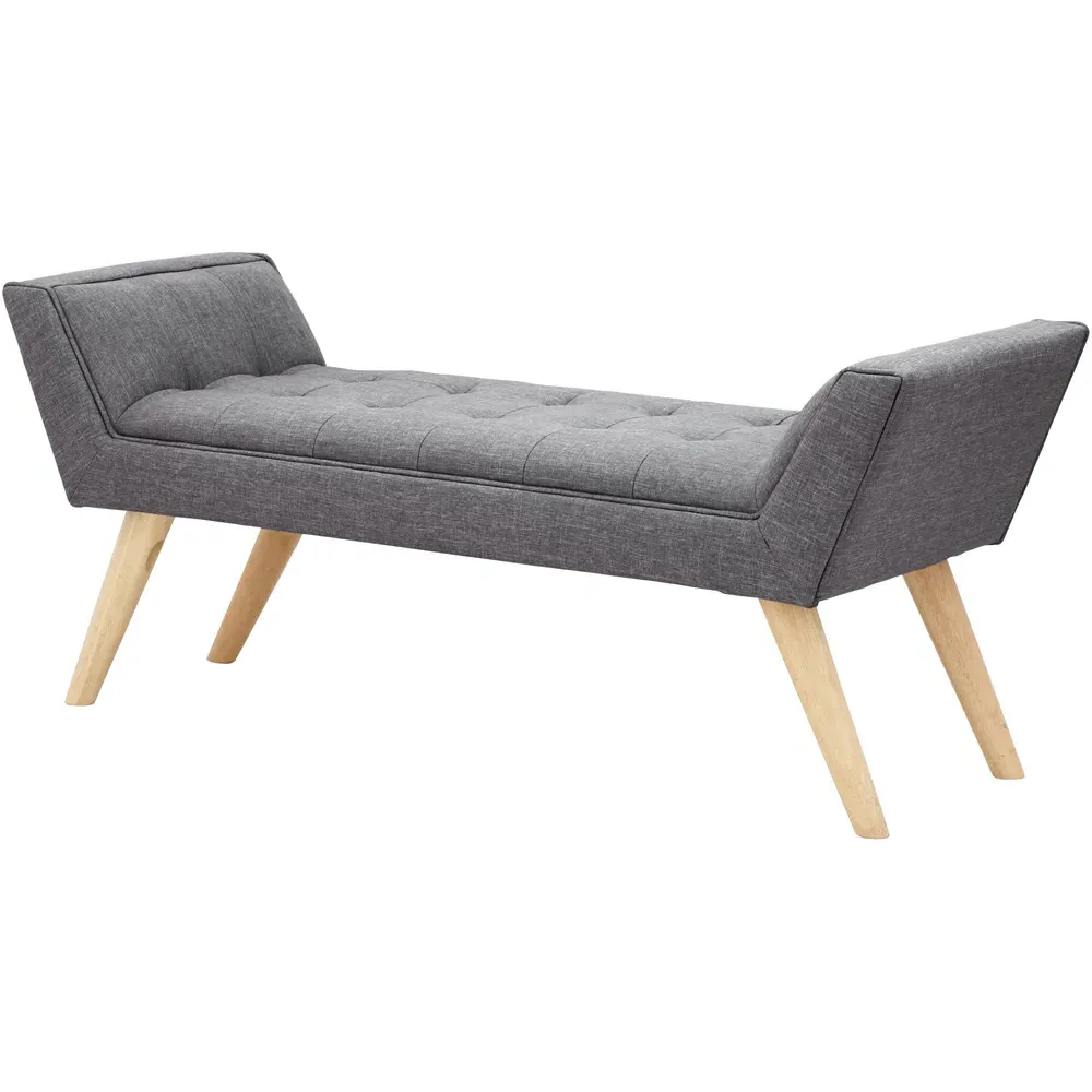 Milan Ottoman Window Seat - Dark Grey