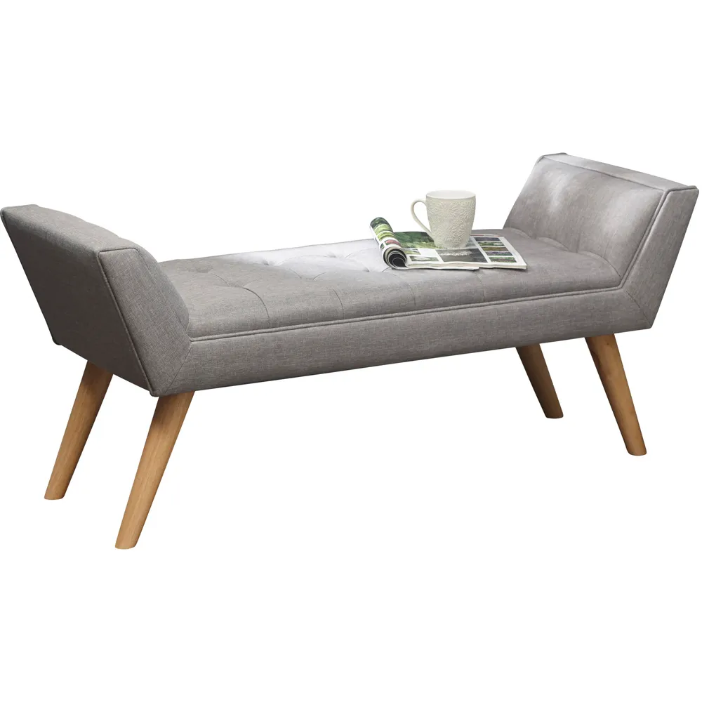 Milan Ottoman Window Seat - Grey