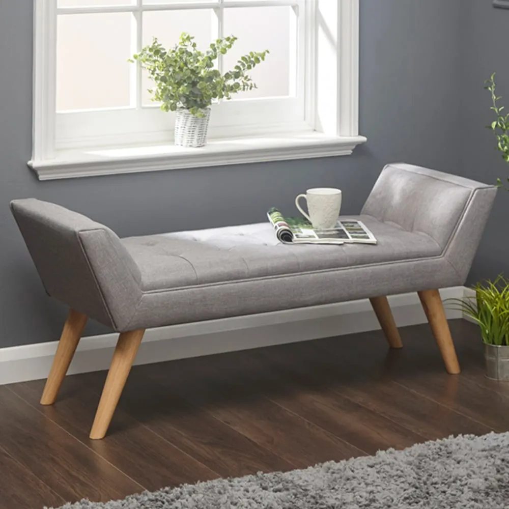 Milan Ottoman Window Seat - Grey