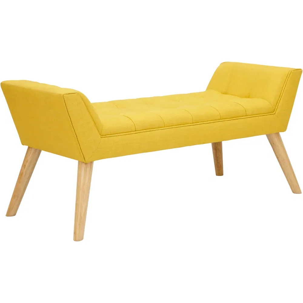 Milan Ottoman Window Seat - Mustard Yellow