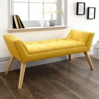 Milan Ottoman Window Seat - Mustard Yellow