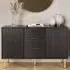 Nervata 2 Door 3 Drawer Sideboard - Black