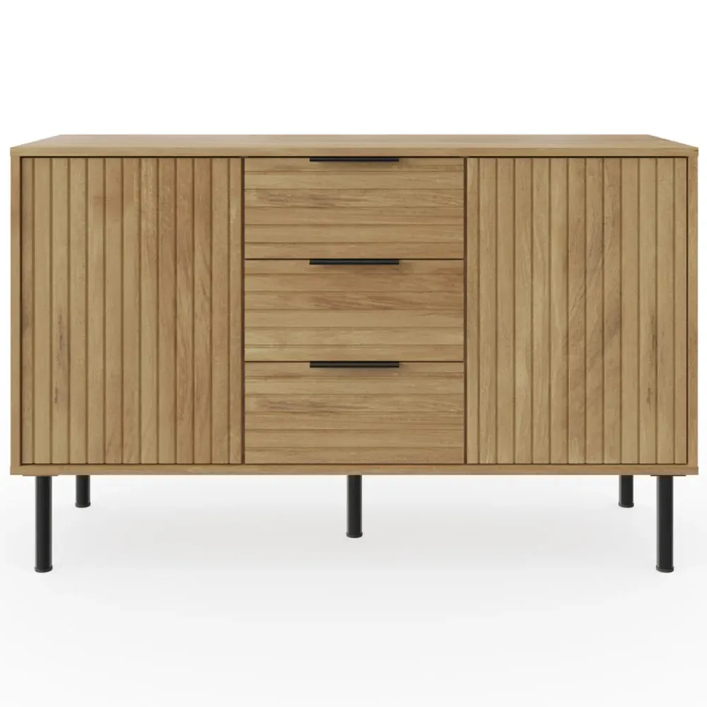 Nervata 2 Door 3 Drawer Sideboard - Oak
