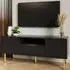 Nervata 2 Door Single Drawer TV Unit - Black